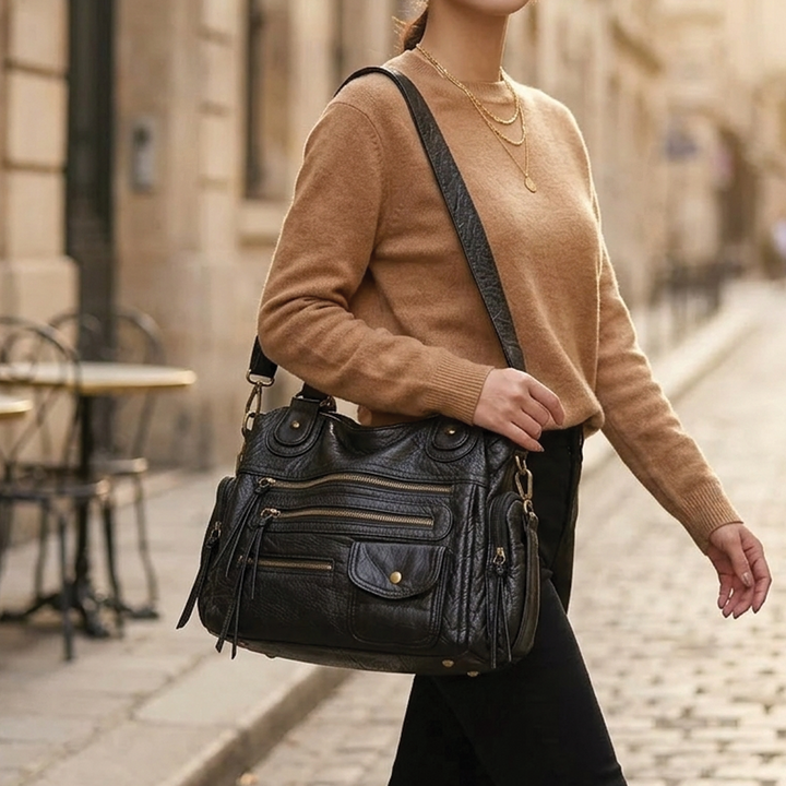 Brenda - Vegan Leather Shoulder Satchel Bag