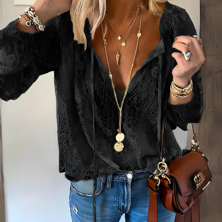 Catherine - Sheer Lace Blouse