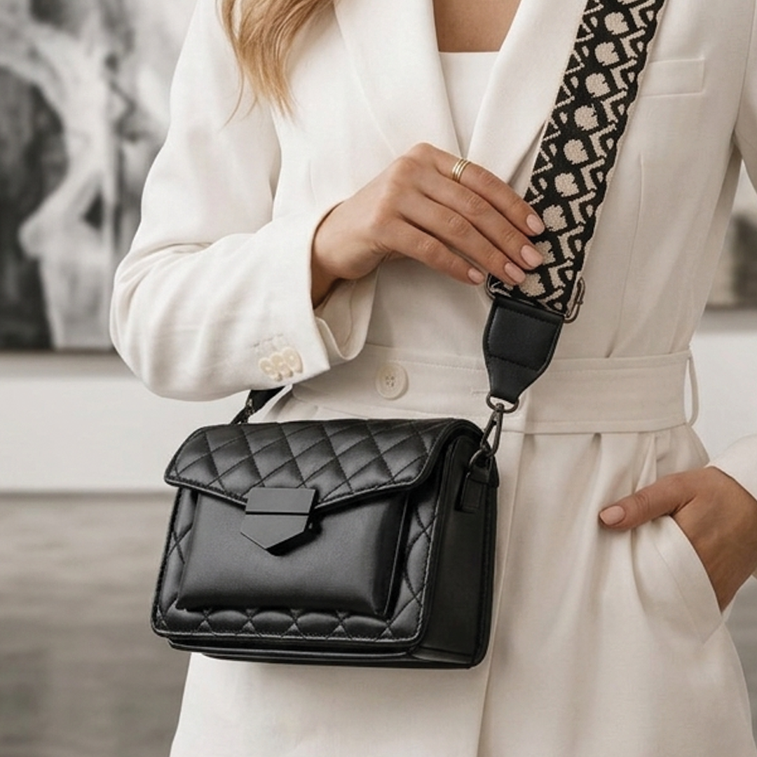 Kathryn - Vegan Leather Quilted Crossbody Bag
