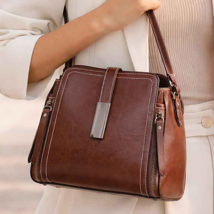 Ellen - Structured Satchel Handbag