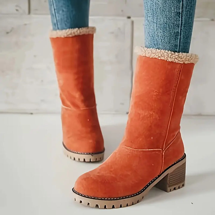 Evelyn - Plush Platform Ankle Boots