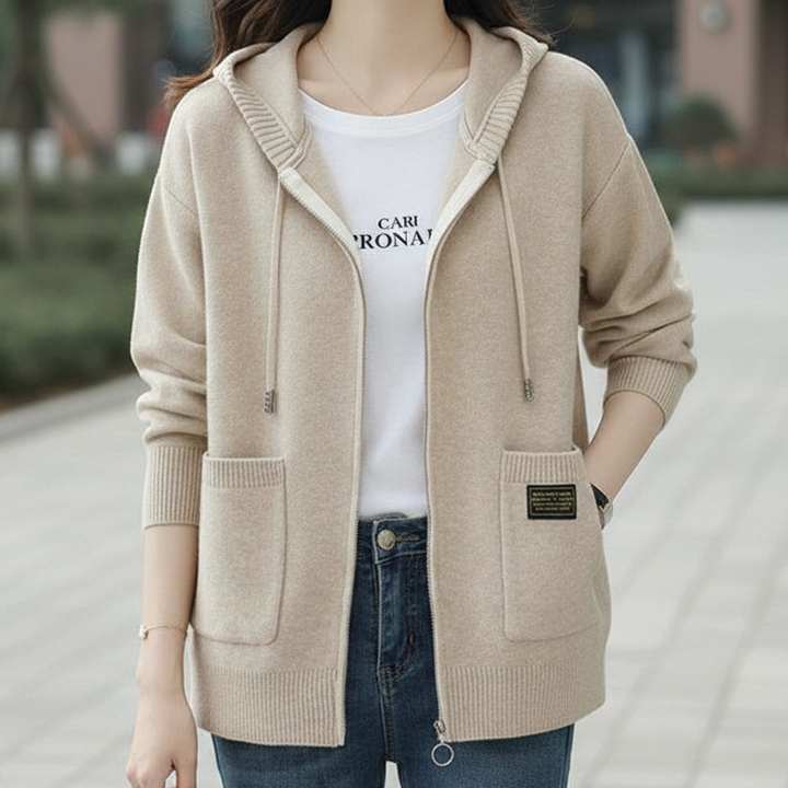 Aria -  Wool Zip-Up Hoodie