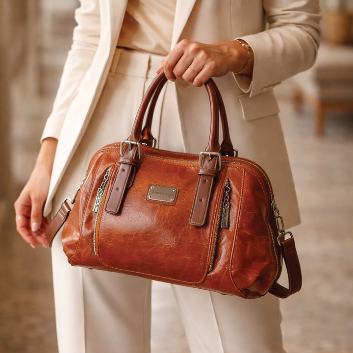 Pamela - Vegan Leather Dome Handbag