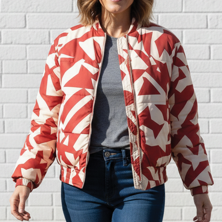 Camila Printed Padded Short Coat