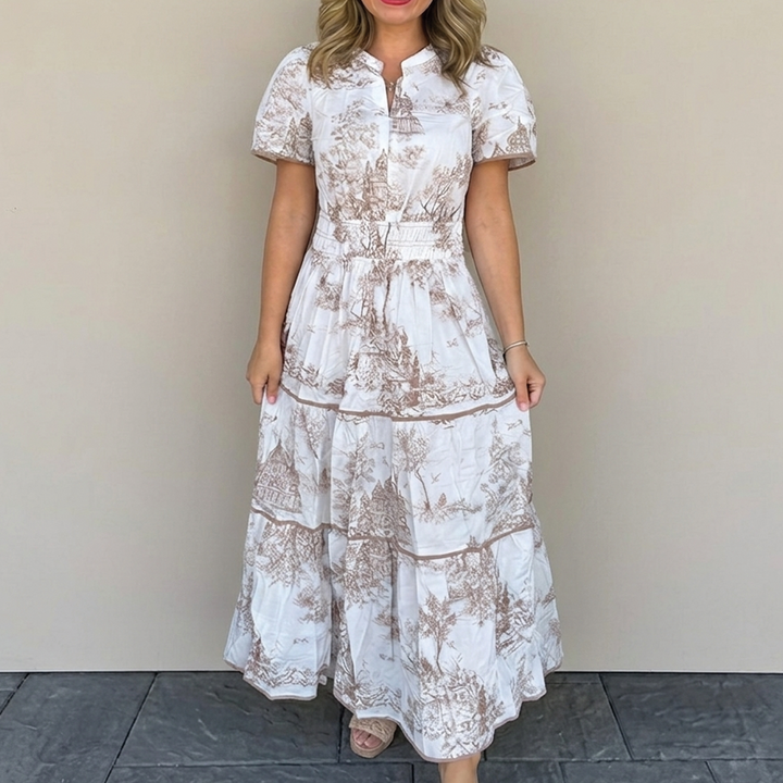 Nova - Toile Print Maxi Dress