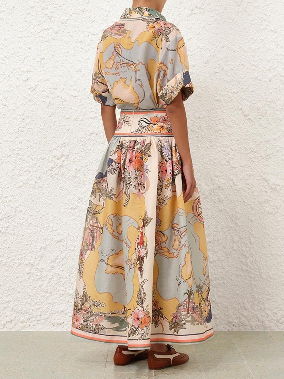 Emilia - Printed Maxi Skirt