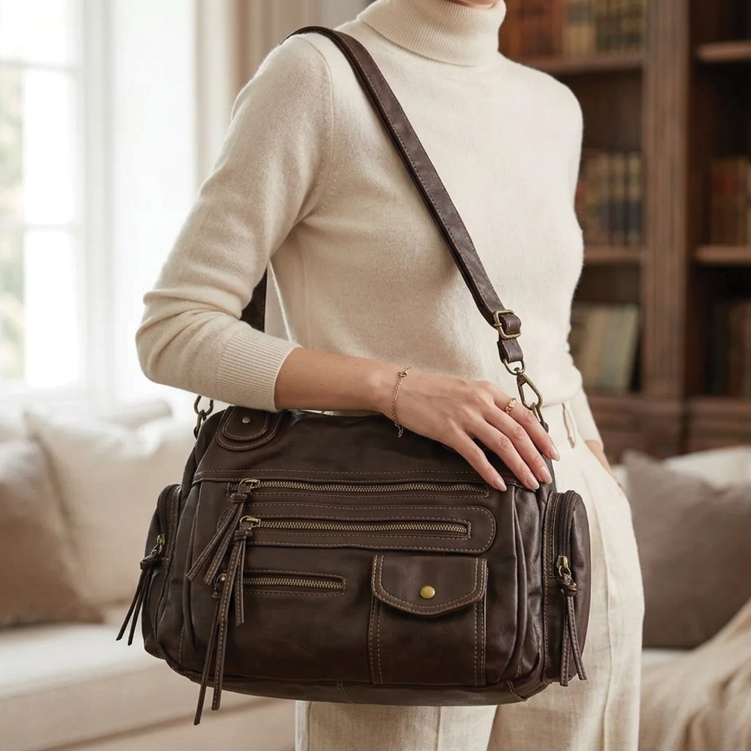 Brenda - Vegan Leather Shoulder Satchel Bag