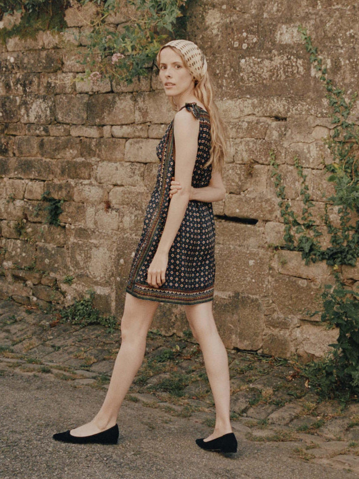 Ella - Foulard Print Mini Dress