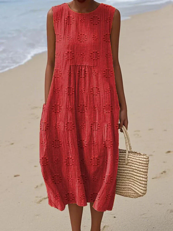 Olivia - Embroidered Midi Dress