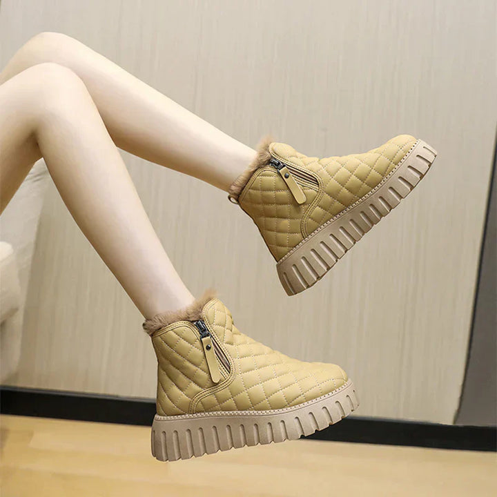 Lily - Checkered Ankle Boots