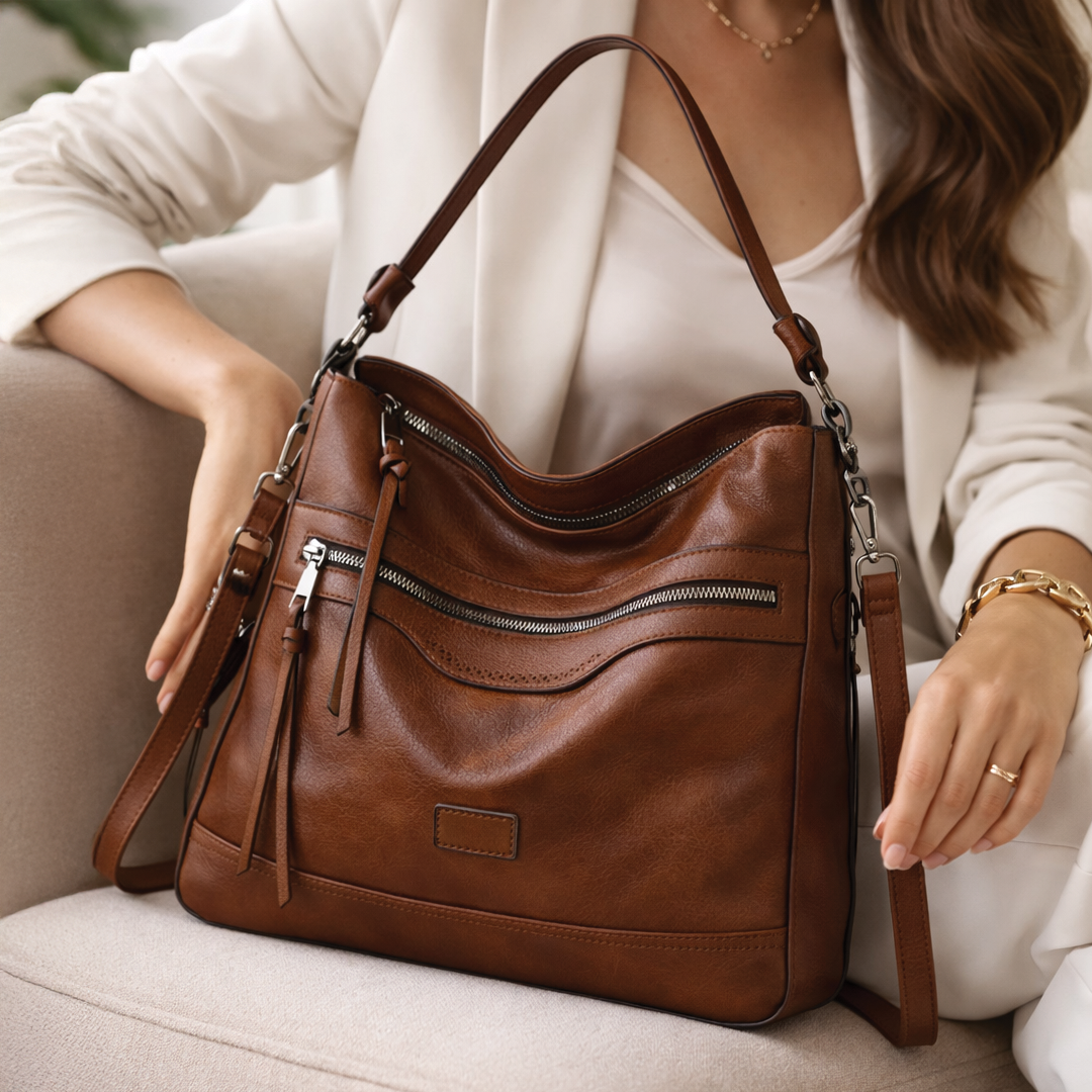 Maureen - Leather Slouchy Hobo Bag