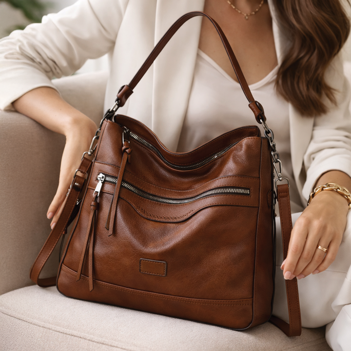 Maureen - Leather Slouchy Hobo Bag