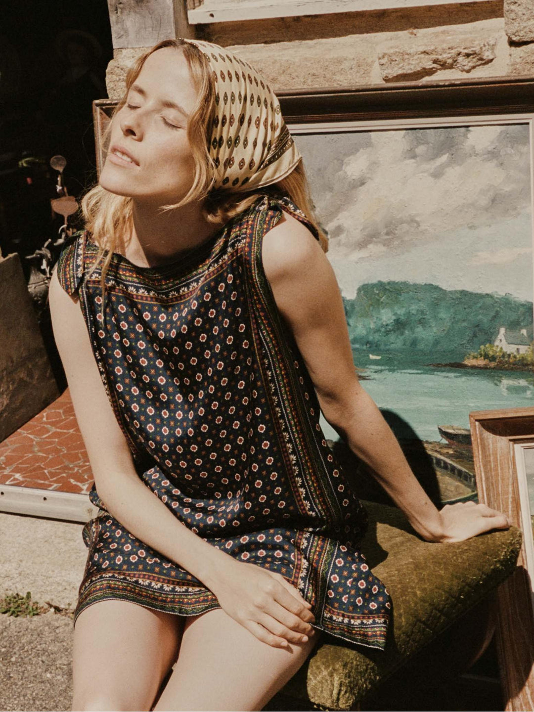 Ella - Foulard Print Mini Dress
