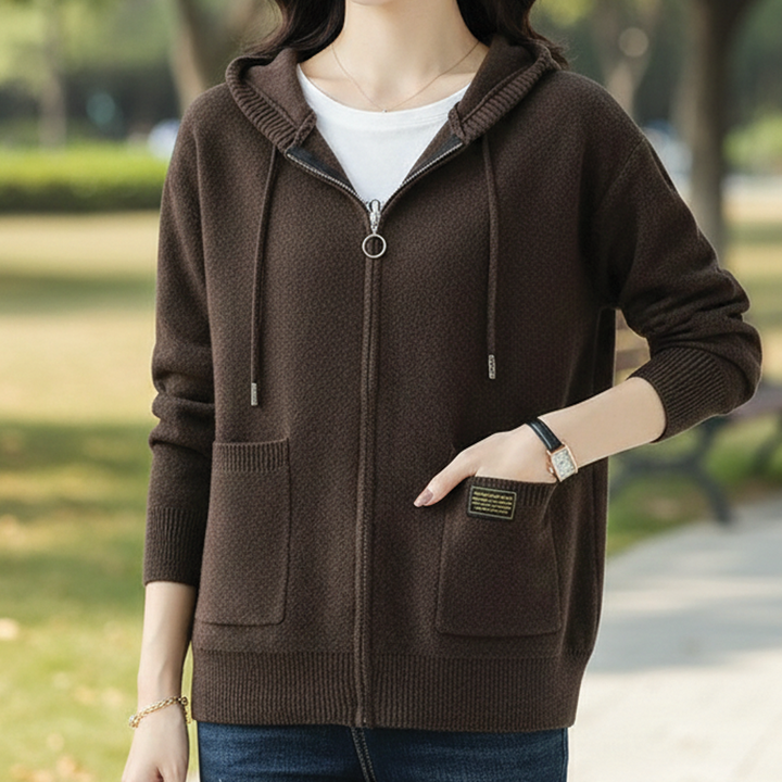 Aria -  Wool Zip-Up Hoodie
