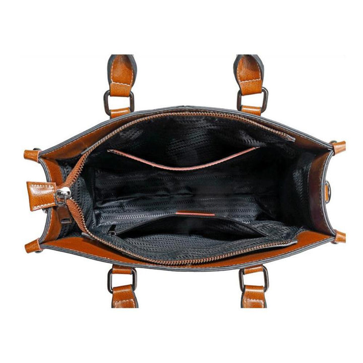 Sally - Structured Faux Leather Handbag