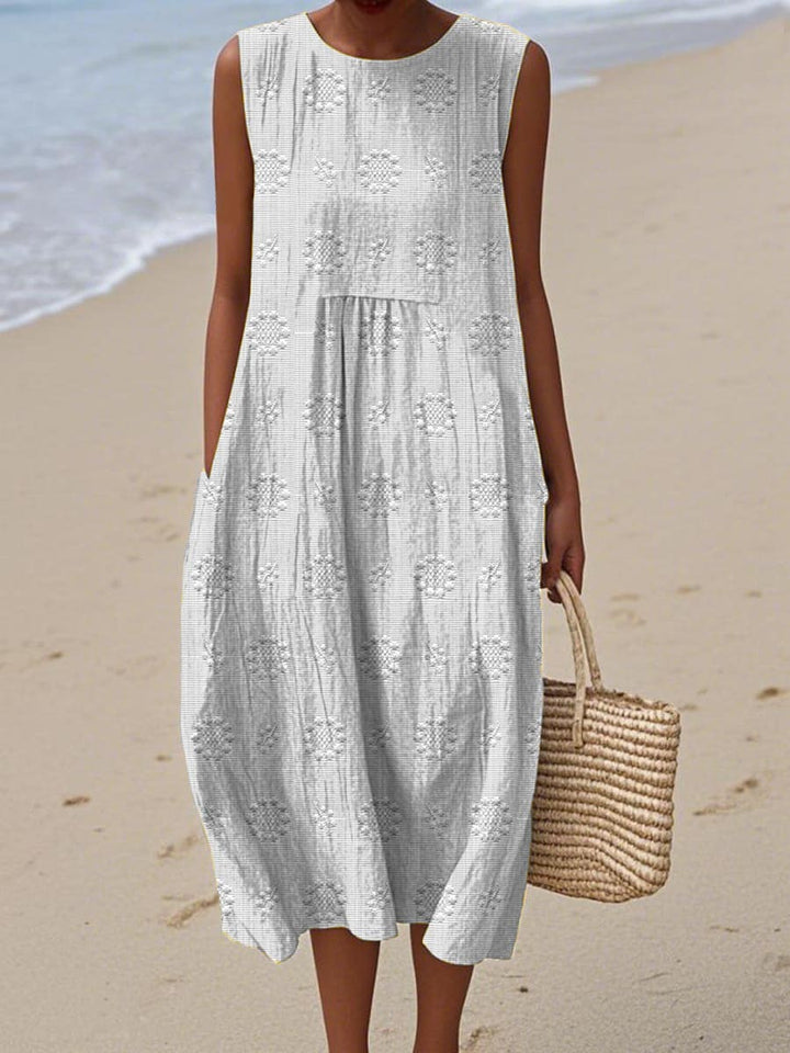 Olivia - Embroidered Midi Dress