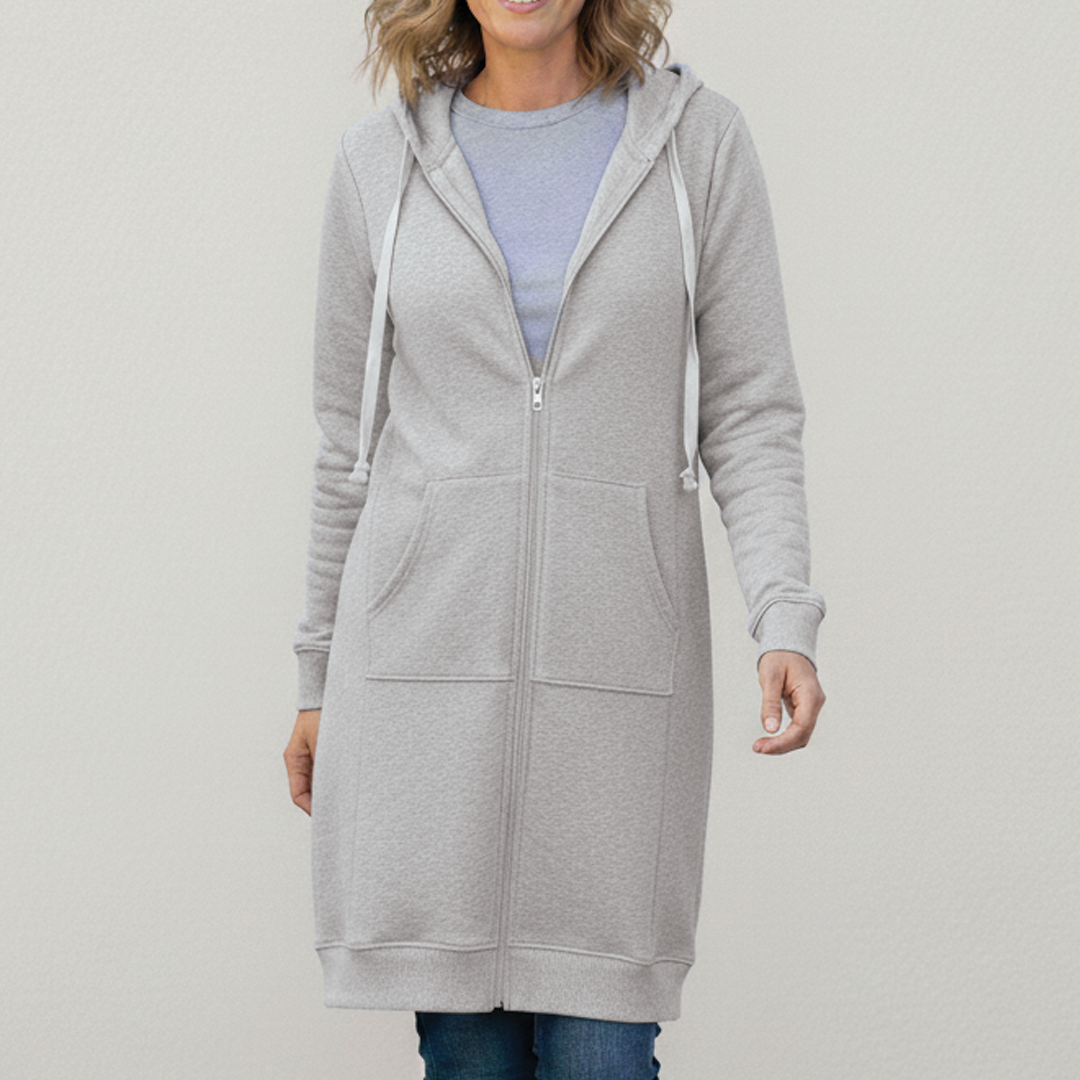 Bonnie - Longline Zip Hoodie