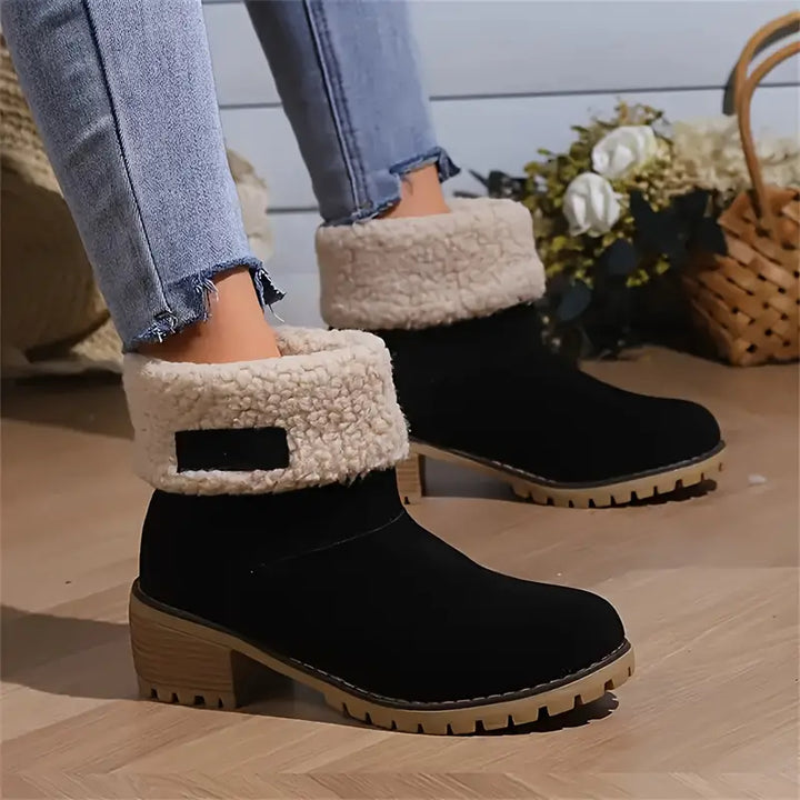 Evelyn - Plush Platform Ankle Boots