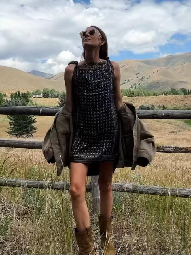 Ella - Foulard Print Mini Dress