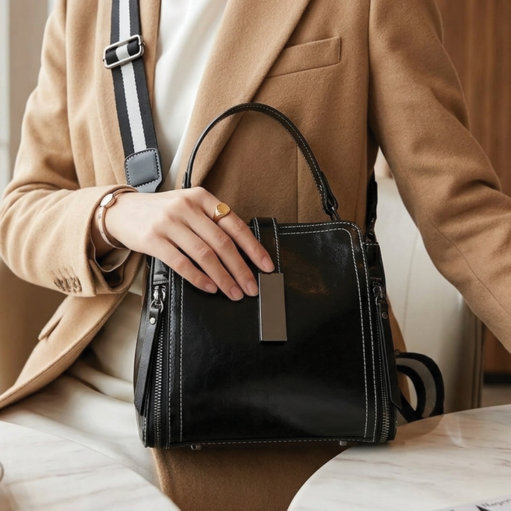 Ellen - Structured Satchel Handbag