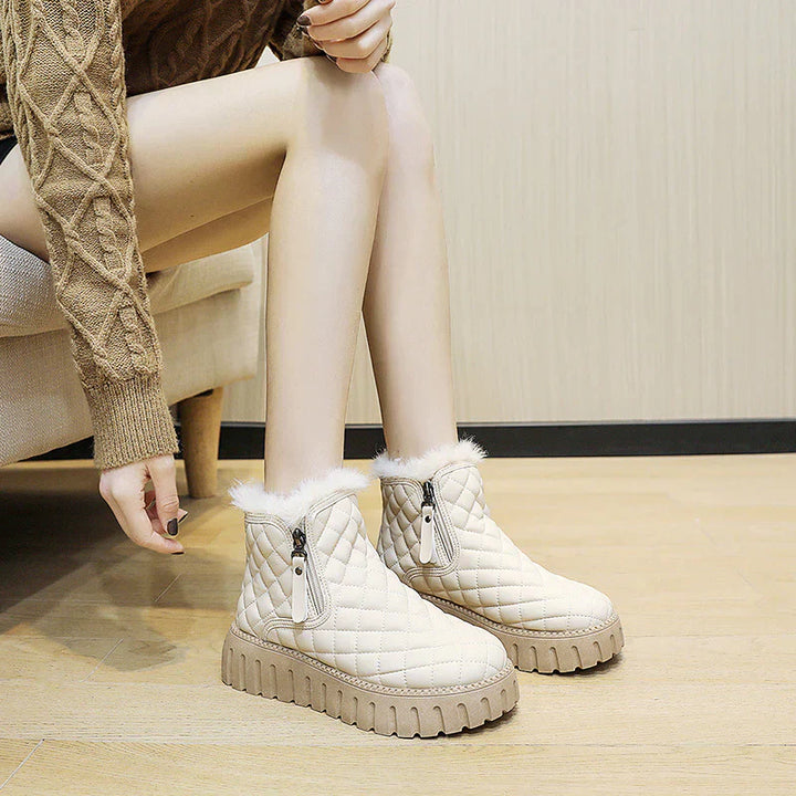 Lily - Checkered Ankle Boots
