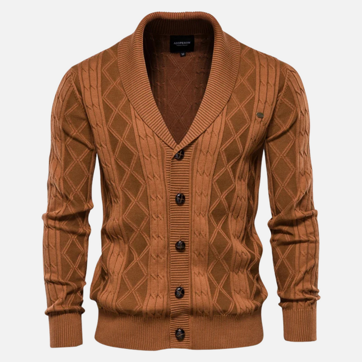 James - Argyle Knit Cardigan