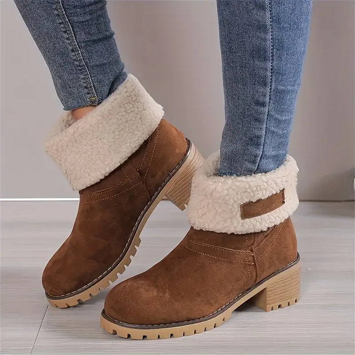 Evelyn - Plush Platform Ankle Boots