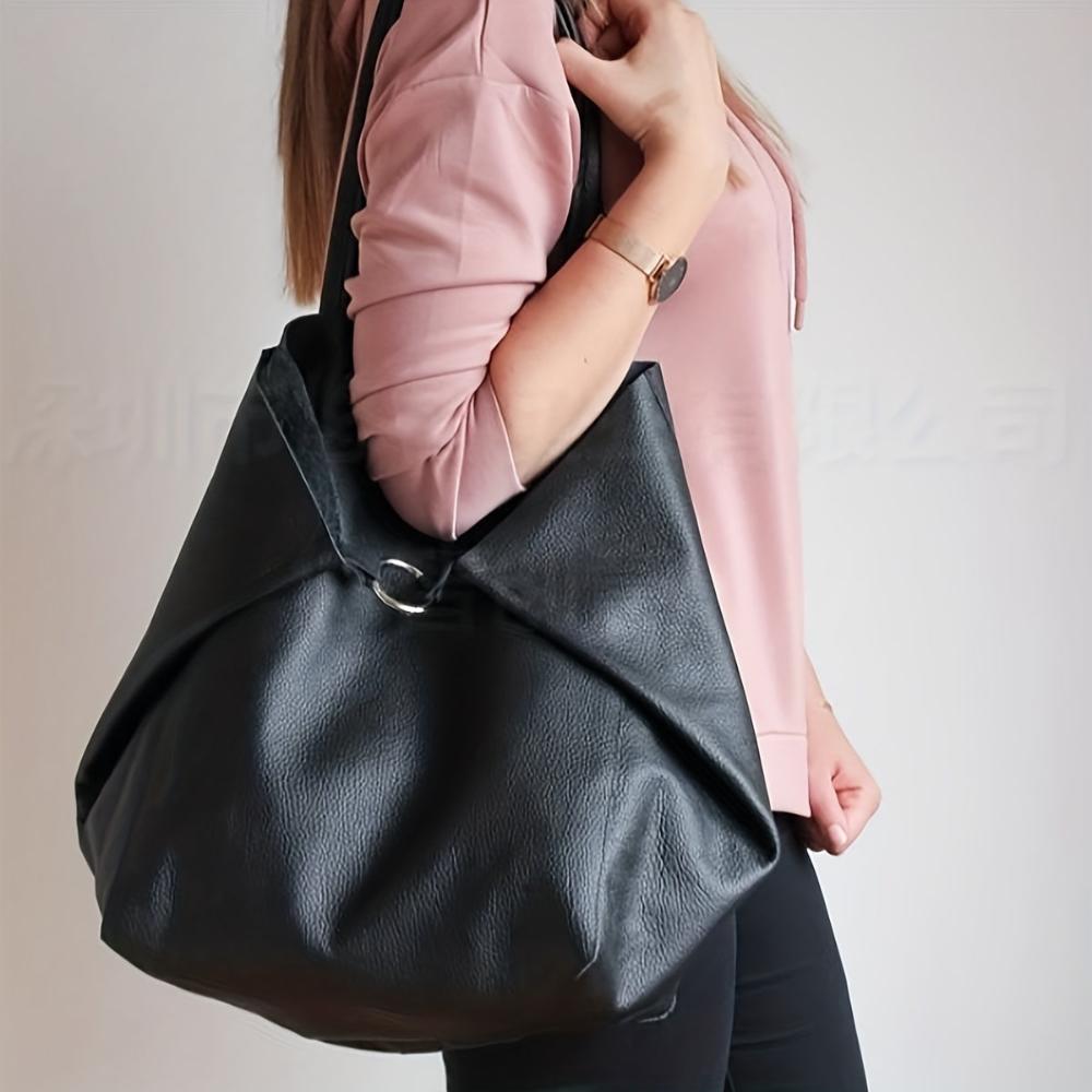 Heather - Faux Leather Tote Bag