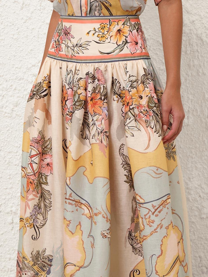 Emilia - Printed Maxi Skirt