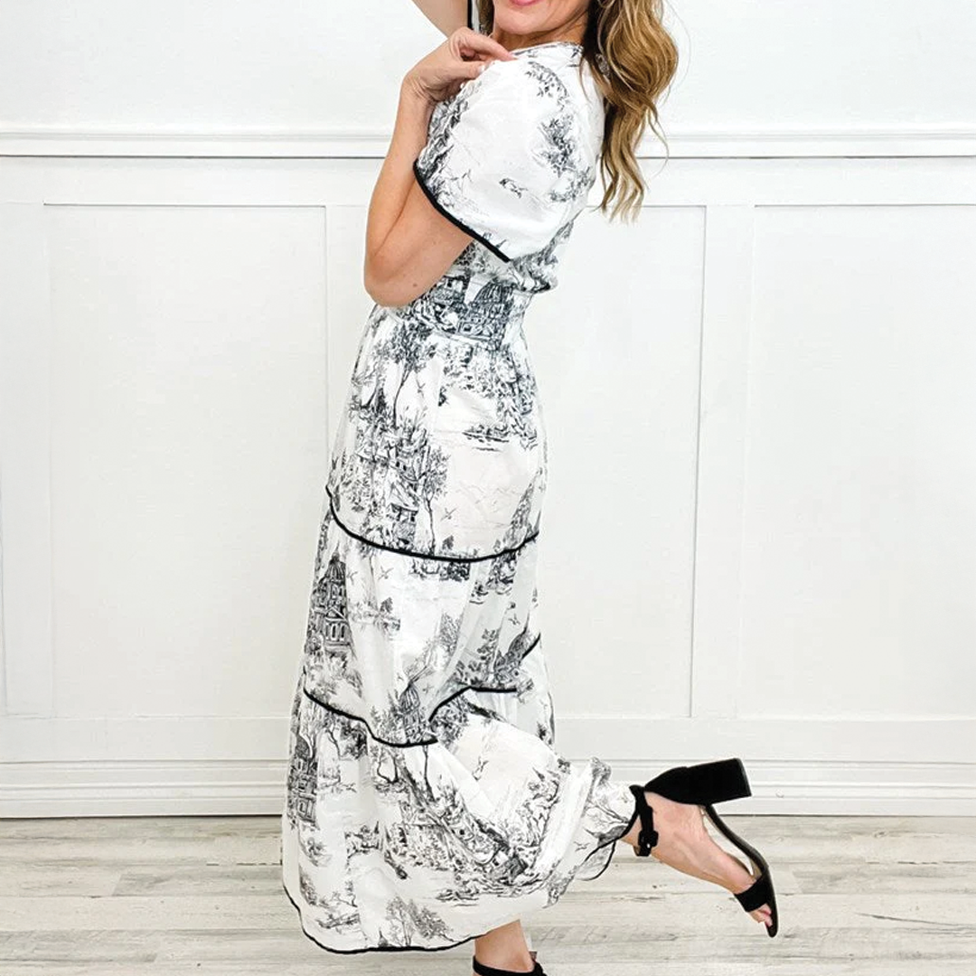 Nova - Toile Print Maxi Dress