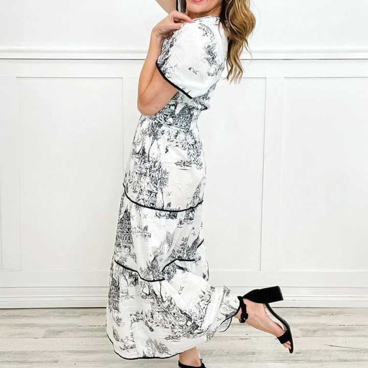 Nova - Toile Print Maxi Dress