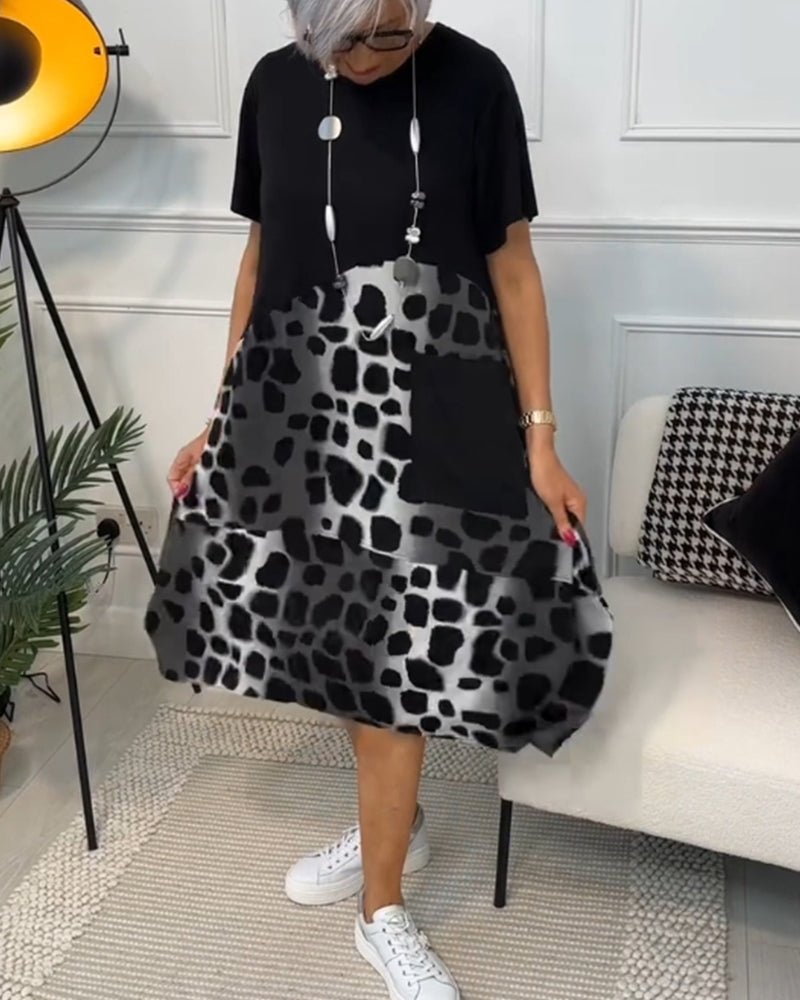 Ellie - Colorblock Midi Dress