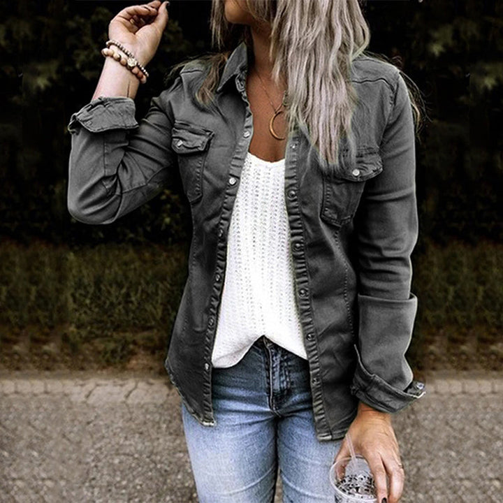 Arya - Lightweight Denim Shirt Jacket
