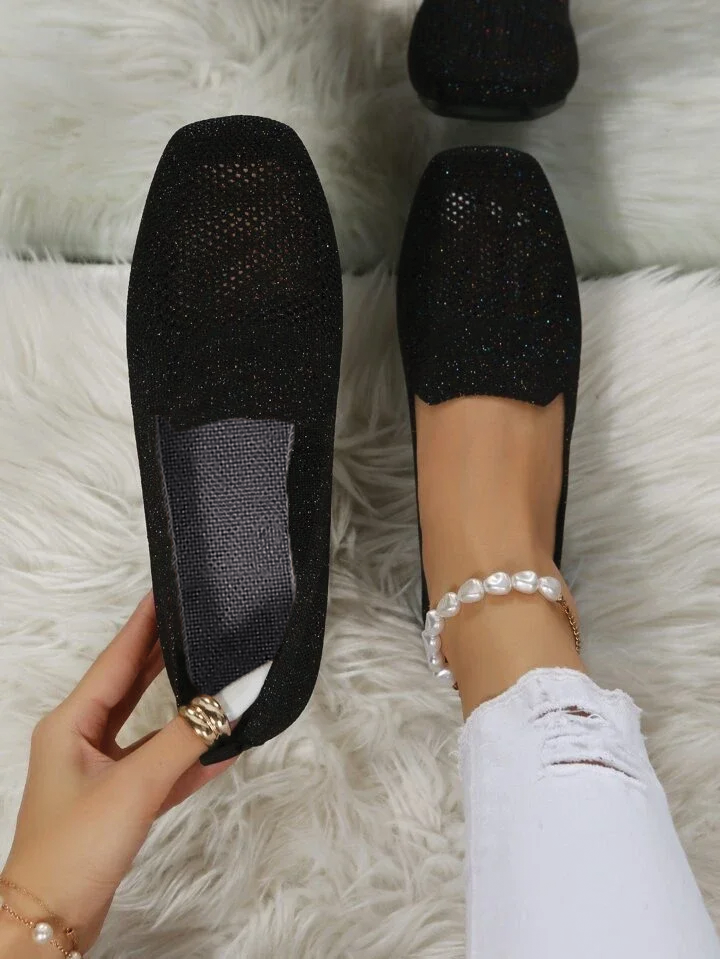 Lisa - Knit Slip-On Flats