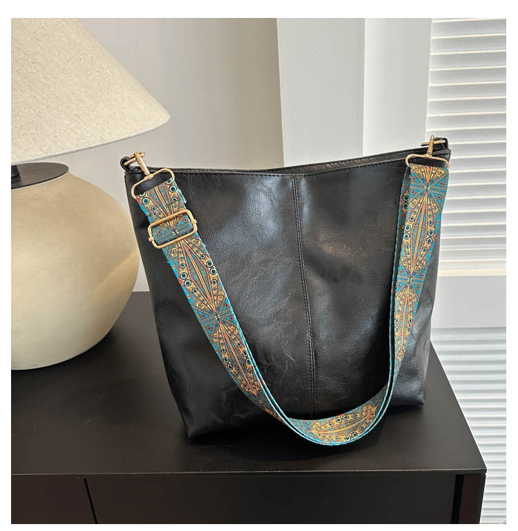 Isla - Embroidered Bucket Bag