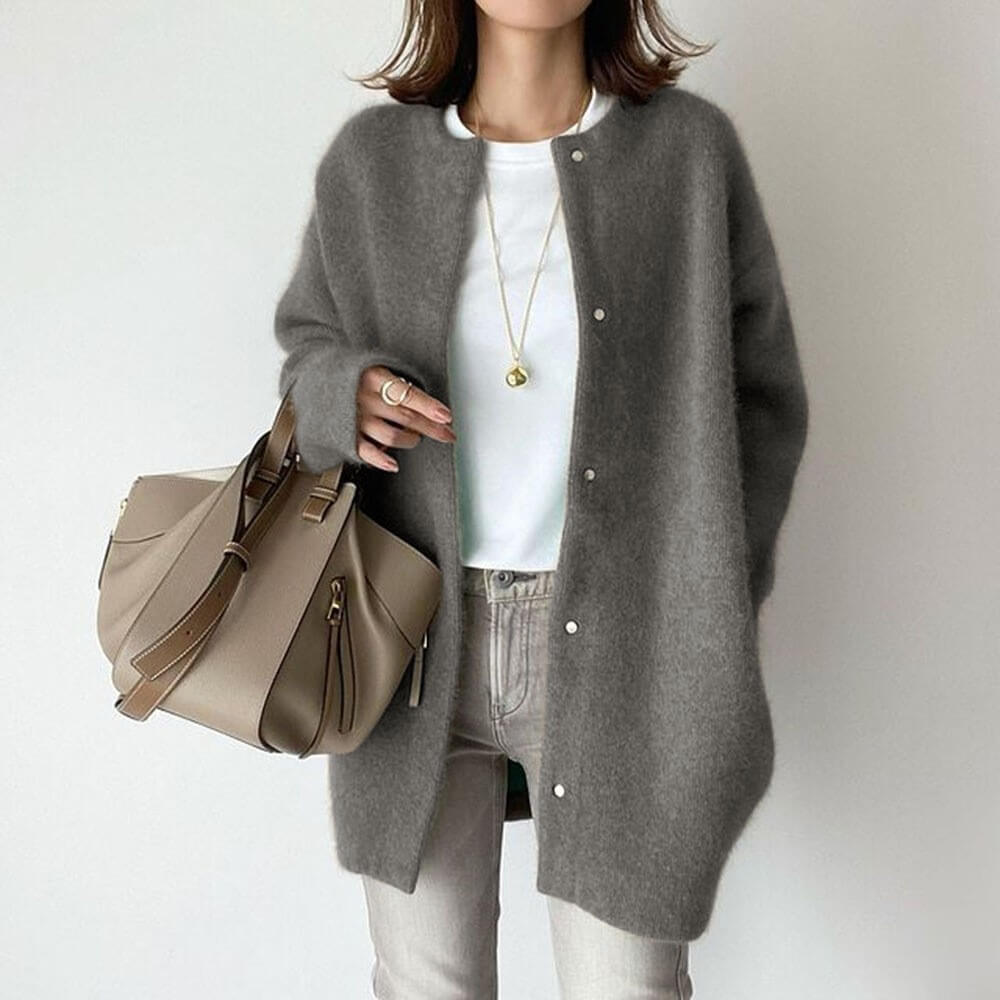 Madeline - Fuzzy Knit Cardigan