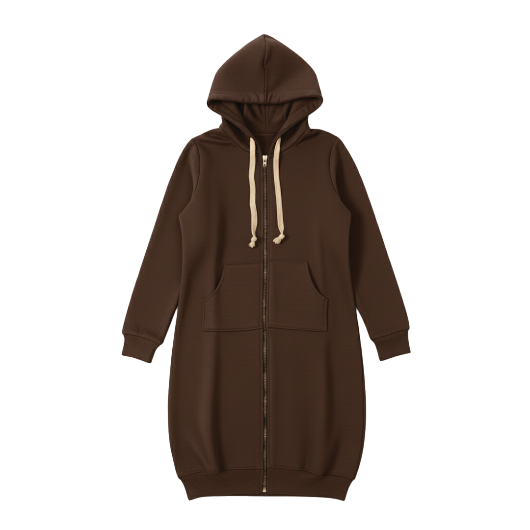 Bonnie - Longline Zip Hoodie