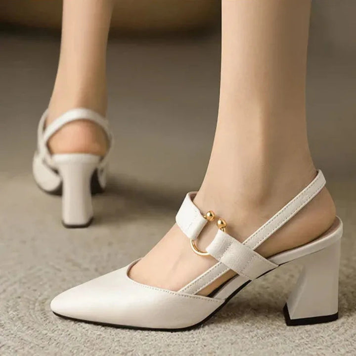 Camila - Slingback Block Pumps