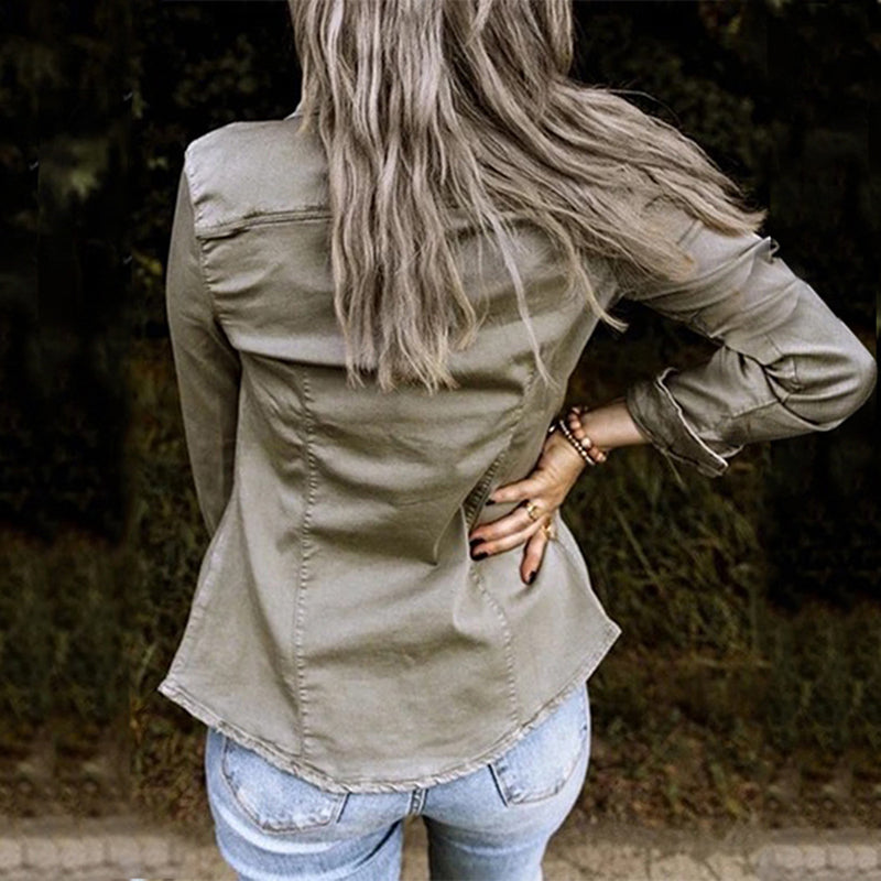 Arya - Lightweight Denim Shirt Jacket