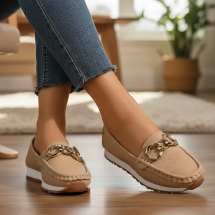 Ellie - Flat Buckle Loafers