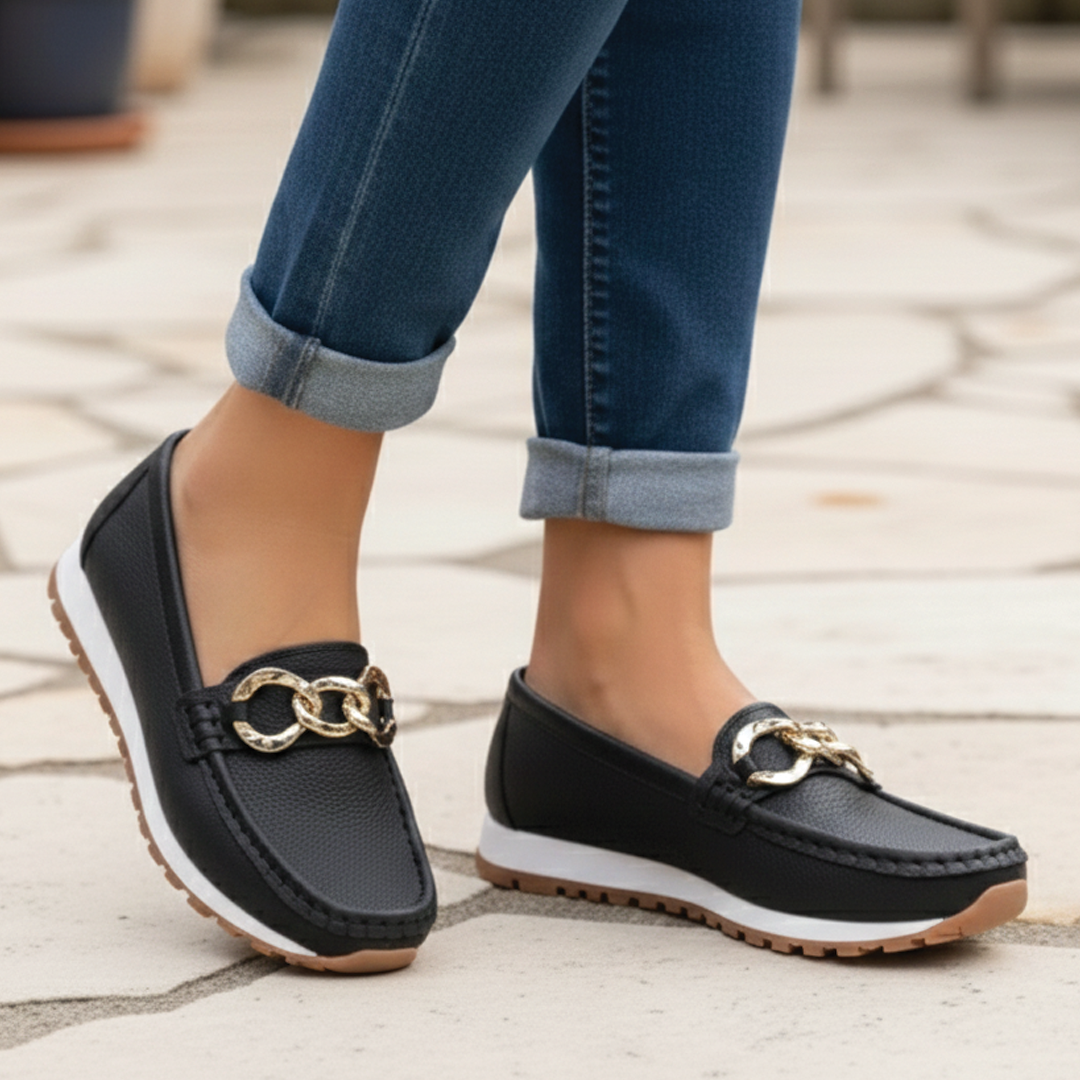 Ellie - Flat Buckle Loafers