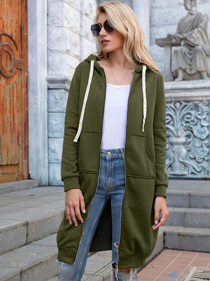 Bonnie - Longline Zip Hoodie