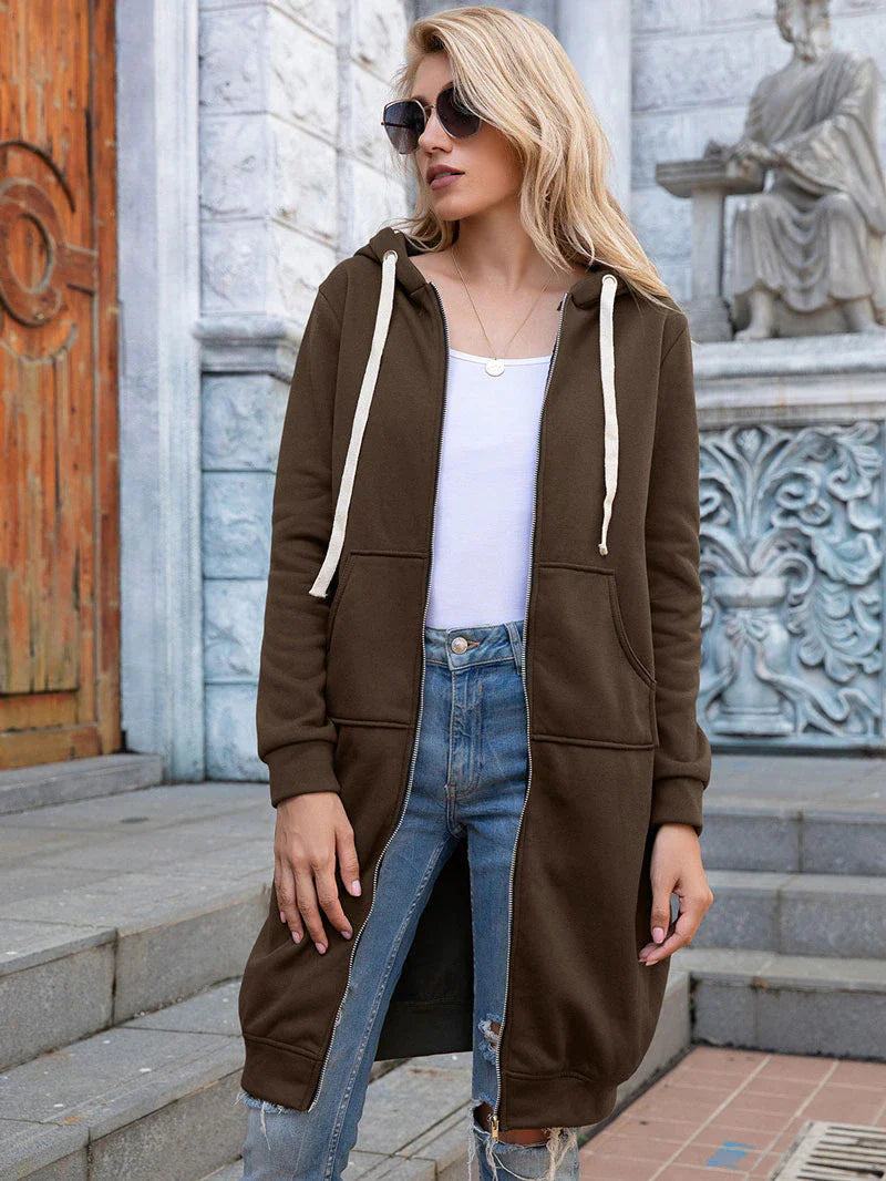 Bonnie - Longline Zip Hoodie