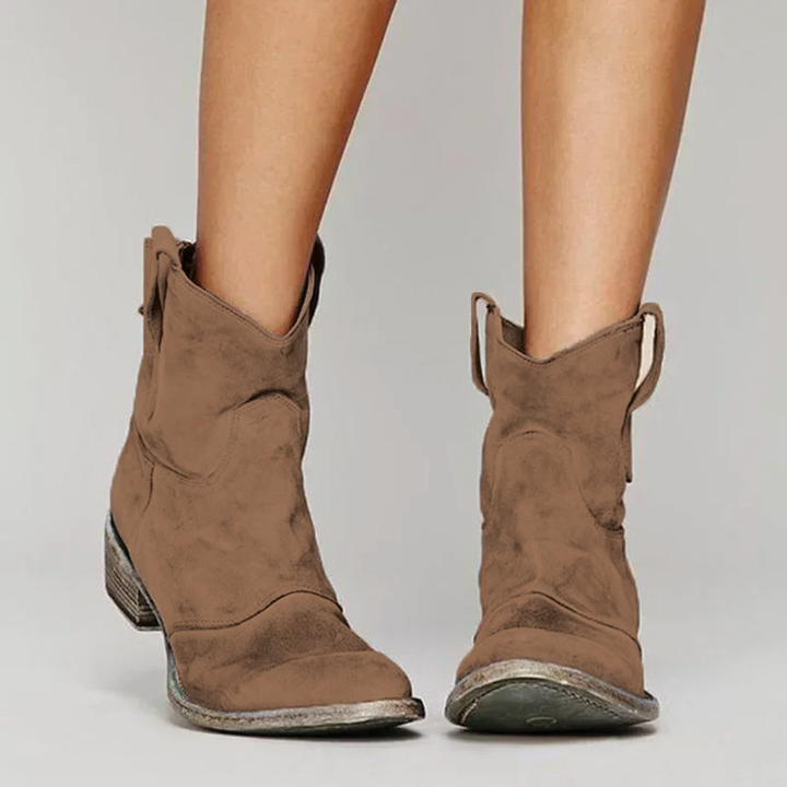 Zoe - Western Ankle Boots