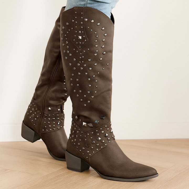 Mary - Western Knee-High Boots