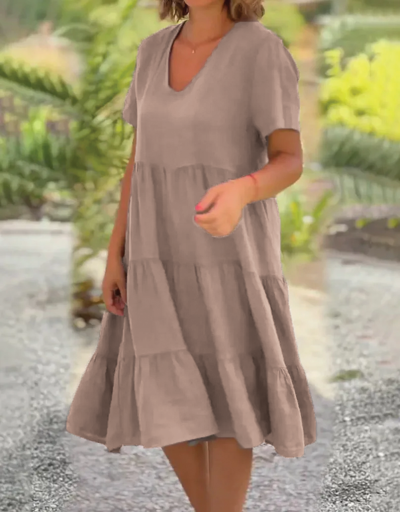 Julie - Tiered V-Neck Dress