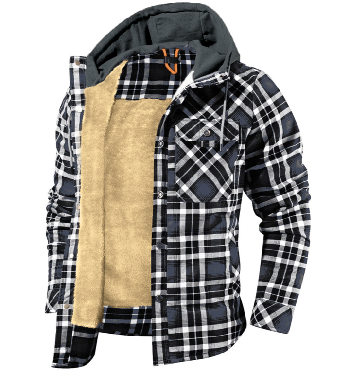 Nolan - Plaid Hoodie Jacket