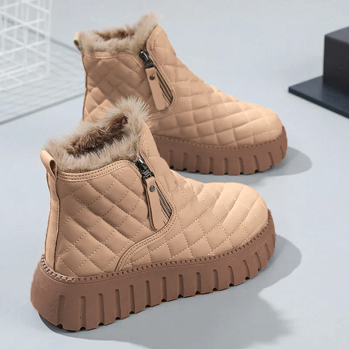 Lily - Checkered Ankle Boots