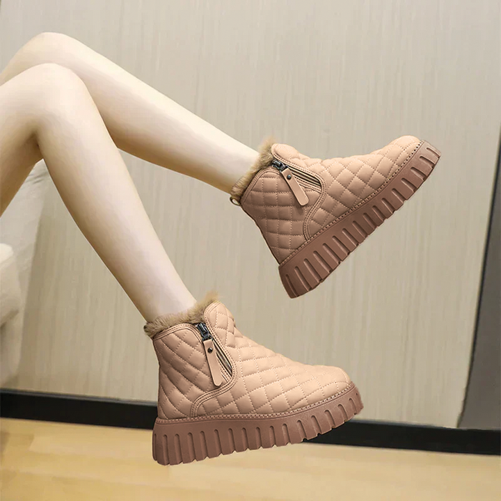 Lily - Checkered Ankle Boots