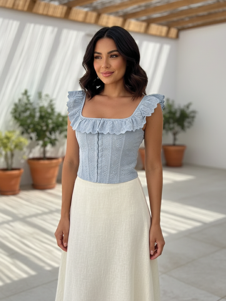 Patricia - Ruffle Corset Top